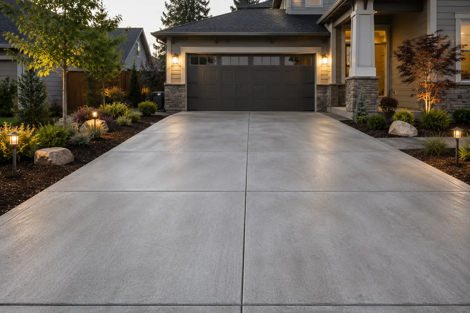 Hero image showing a perfect concrete driveway.