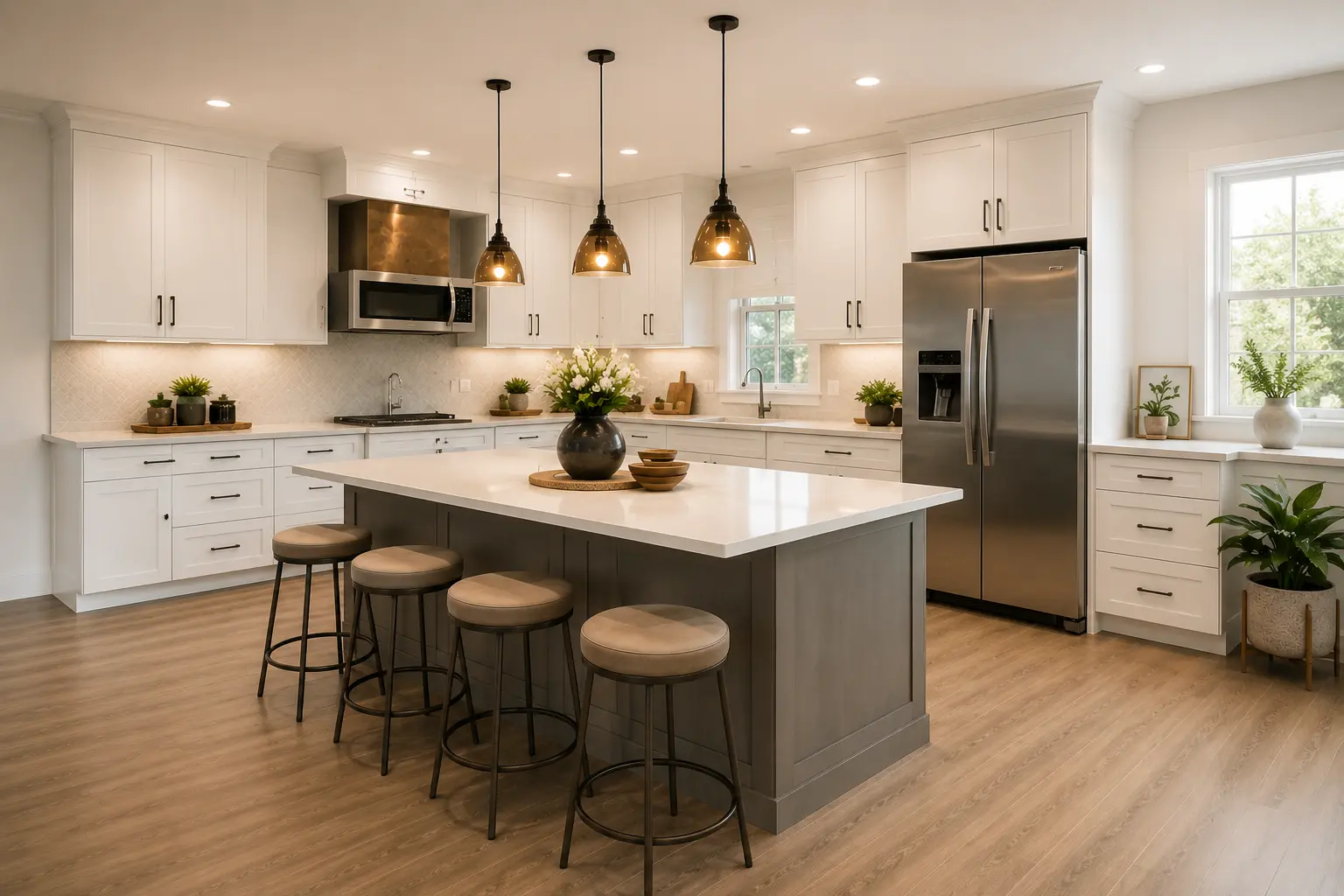 Hero image showing a beautiful, brightly-lit kitchen.